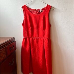 J Crew Red Tailored Dress Silk + Wool
